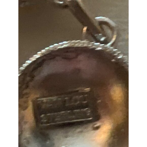 Vintage Van Lou Sterling Silver Link Bracelet Green Enamel Stamped Estate 7" - Picture 4 of 5